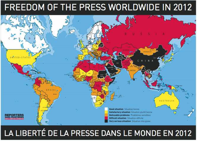 freedom of the press map