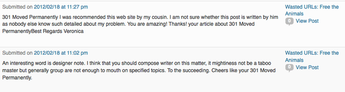 SpamComments2 spam comments